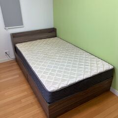 ☆セミダブルベッドフレーム　ライトグレーをお譲りします！★の画像