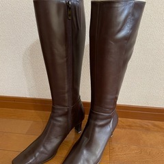【牛革ロングブーツ】23区（オンワード）24.5cm 