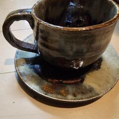 【一点物】コーヒーカップ、ソーサー　陶芸家が焼いたコーヒーセット