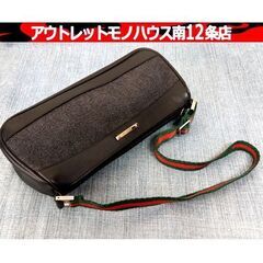 GUCCI 92820 ミニバッグ ポーチ デニム×レザー 00...
