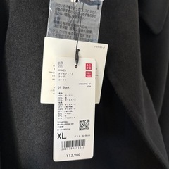【未使用】UNIQLO C ダブルフェイスラップコート ブラック XLの画像
