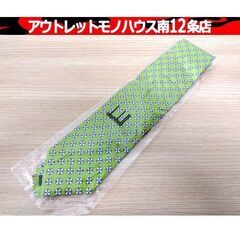 未使用 dunhill 総柄 ネクタイ グリーン系 イタリア製 ...