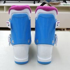 22.5cm 子供用 NORDICA スキーブーツ Little Belle2 ホワイト×ブルー×パープル アウトソール275mm 2バックル ノルディカ 札幌市 清田区 平岡の画像