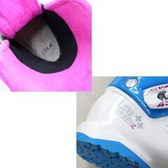 22.5cm 子供用 NORDICA スキーブーツ Little Belle2 ホワイト×ブルー×パープル アウトソール275mm 2バックル ノルディカ 札幌市 清田区 平岡の画像