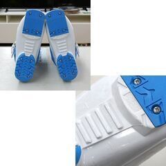 22.5cm 子供用 NORDICA スキーブーツ Little Belle2 ホワイト×ブルー×パープル アウトソール275mm 2バックル ノルディカ 札幌市 清田区 平岡の画像