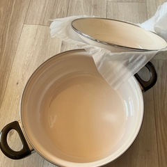 希少レトロ！未使用・美品！かるがもランド 両手鍋 ホーロー鍋 24㎝の画像