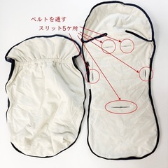 OBABY フットマフ ネイビー ベビーカー用　防寒具　オーベビーの画像