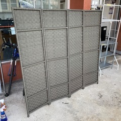 【ニトリ 4連スクリーン ティクス パーテーション、ついたて】W160（40x4枚）xD2（厚み）xH150cm クリーニング済み【11301】の画像