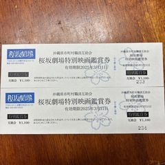 【受渡者決定】
桜坂劇場映画鑑賞券 