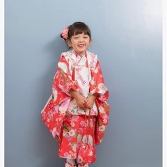 (新品)七五三着物セット＋草履・髪飾りの画像