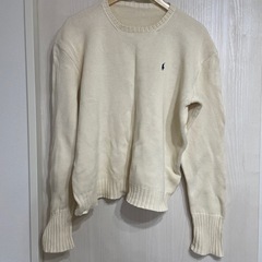 POLOホワイトニット