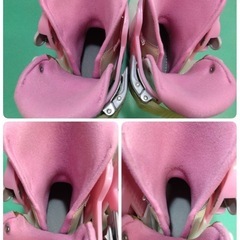 ● 18)  PX Growhill キッズ ジュニア  スキー ブーツ  234mm 17cm  スキー靴 ピンク×ホワイト 中古 ①の画像