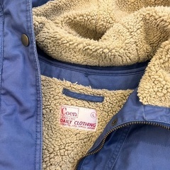 値下げ　《美品》coen Ｌサイズ　コーエン　レディース　青　コート　裏起毛の画像