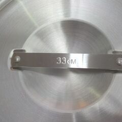 未使用 アルミ製 半寸胴鍋 33㎝ 蓋付き 両手鍋 煮込み料理 業務用 調理器具 西岡店の画像