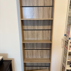 本棚 薄型 スリム 大容量 幅 60cm 高さ180cm 奥行22.5cm ハイタイプの画像