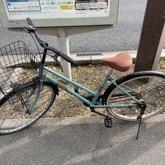 自転車　No.62　水色　26インチ　ママチャリ　シティサイクル...