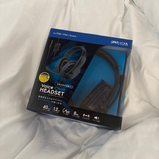 ボイスチャットヘッドセット ブラック×ブルー APEX