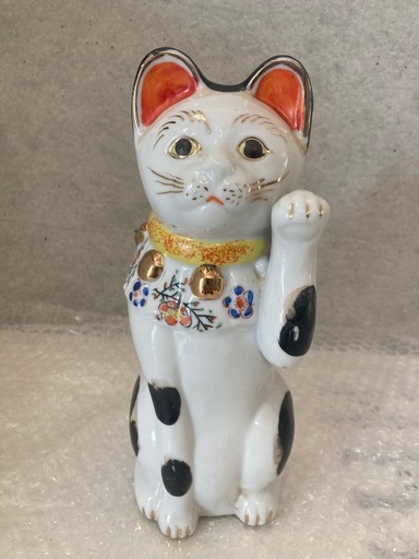 アンティーク　招き猫　三毛猫