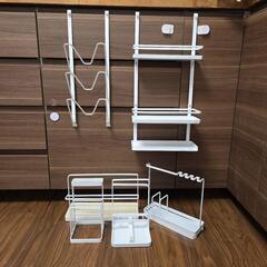 タワー　レンジフードなべ蓋ホルダー　レンジフード調味料ラック  ...