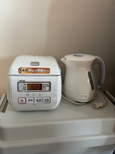 【2点セット】炊飯器と電気ケトル