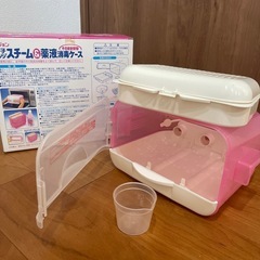 搾乳器　スチーム＆薬液消毒ケース　乳頭保護機　哺乳瓶などの画像