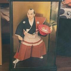 博多人形 黒田武士 ガラスケース付き