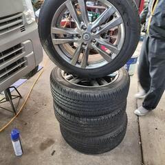 52エルグランド純正ホイール　セイバーリングSL201 225/55R18セット