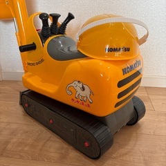 トヨコー マイクロ ショベル コマツ PC01 イエロー 足けり 乗れる 働く車 工事車両 乗用/電動 おもちゃ 知育玩具 音出し 動作OK 中古 の画像