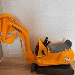 トヨコー マイクロ ショベル コマツ PC01 イエロー 足けり 乗れる 働く車 工事車両 乗用/電動 おもちゃ 知育玩具 音出し 動作OK 中古 の画像