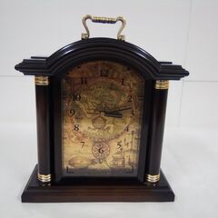 キーボックス付き 置時計 壁掛け時計 幅26cm×奥行10cm×...