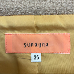 SunaUna ショート丈コート ベージュ 36の画像