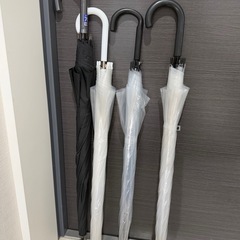 定価半額以下☆大きめ黒傘＆ビニール傘計4点セット