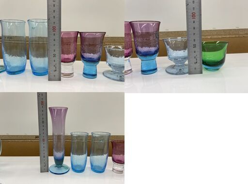 北一硝子 まとめ売り 10個 お猪口 グラス 一輪挿し 水差し ひび加工 ガラス KITAICHI GLASS 札幌市手稲区