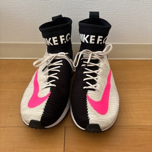 中古 NIKE F.C. ハイカットスニーカー ホワイト/ブラック/ピンク