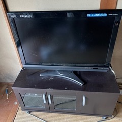 AQUOS液晶テレビ　テレビ台付きの画像