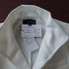 テラードストレッチホワイトジャケットの画像