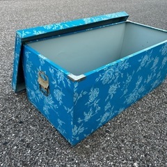 昭和レトロ着物、洋服収納ケース金属製3の画像