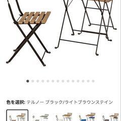 ほぼ未使用【IKEA】テーブル＆チェア2脚の画像