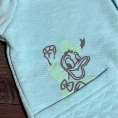 新品　上下セット【Disney baby】ディズニーベビー　ミッキーマウス　ドナルド　フードパーカー＆パンツセット（18M）の画像