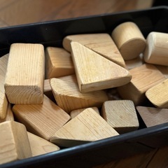 ハンドメイド シンプルな積み木　無塗装　