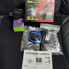 値下げしました。未使用品ドライブレコーダーと新品未使用品100ボルトからシガーソケット12ボルト　セット　雨の当たらない所に取り付けで防犯カメラにいかがでしょうか?　工夫して取り付けてみては？　防犯カメラは高額のためこちらで代用しようと思いましたが出品します。1セットは映像動作確認して売れました。の画像