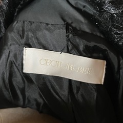 レディース ブラックファーコートの画像