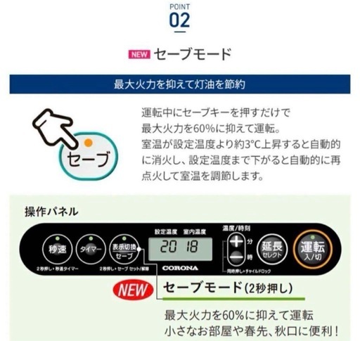 コロナ 石油ファンヒーター  FH-G3223Y（W）  新品・未開封