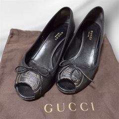グッチ 本革 パンプス リボン 
gucci GG