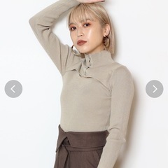 MURUA フロントボタンタイトニット