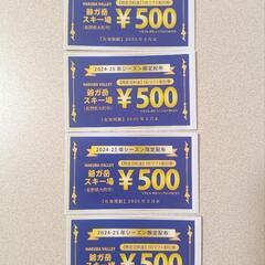 爺ヶ岳スキー場 リフト割引券 クーポン