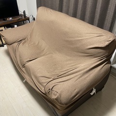 ソファ　ブラウン　2人掛け