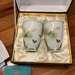 未使用】有田焼 茶器セット 明治記念館謹製 金鶏文
