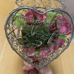 フラワー　ハート　飾り　置物　造花の画像