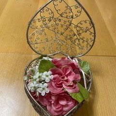 フラワー　ハート　飾り　置物　造花
